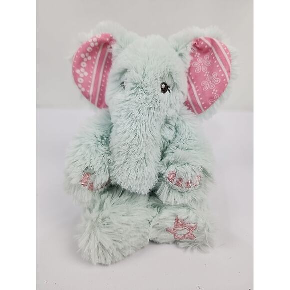 American Girl Bitty Baby Green Plush Elephant 7” 2013 Retired Stitched Eyes - Picture 2 of 9